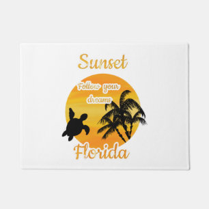 Mooie zonsondergang in Florida   Deurmat