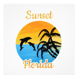Mooie zonsondergang in Florida Foto Afdruk