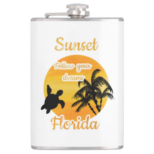 Mooie zonsondergang in Florida Heupfles