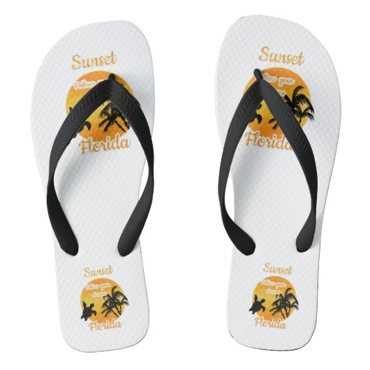 Mooie zonsondergang in Florida Teenslippers (Voetbed)