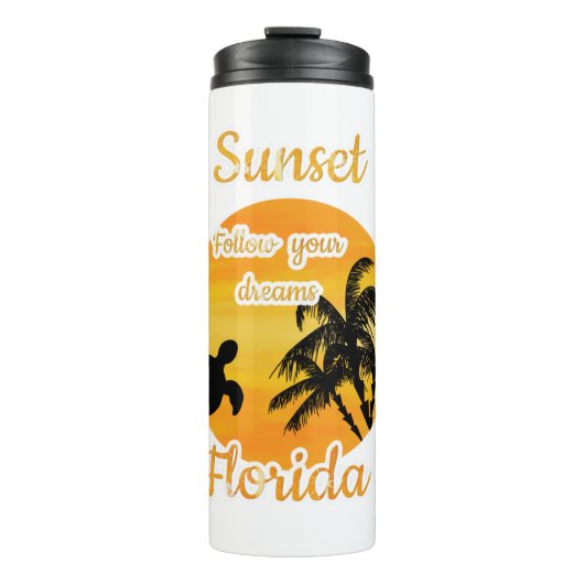 Mooie zonsondergang in Florida Thermosbeker (Voorkant)