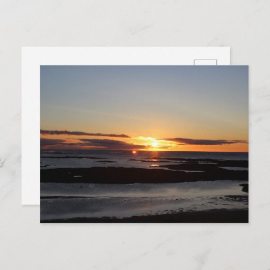 Mooie zonsondergang in het IJslandse briefkaart (Voorkant / Achterkant)