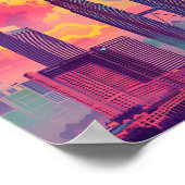 Mooie zonsondergang in Kuala Lumpur Maleisië Poster (Hoek)