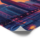 Mooie zonsondergang in Miami Florida Poster (Hoek)