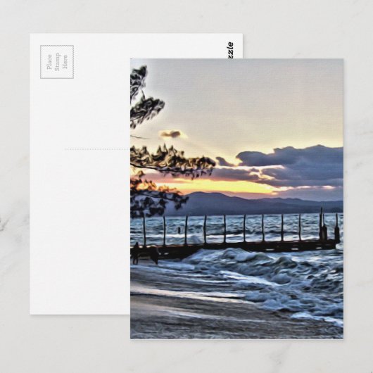 Mooie Zonsondergang in Montego Bay, Jamaïca Briefkaart (Voorkant / Achterkant)