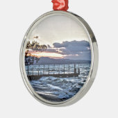 Mooie zonsondergang in Montego Bay, Jamaica Metalen Ornament (Links)