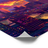 Mooie zonsondergang in Nashville TN USA Poster (Hoek)