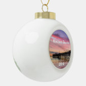 Mooie zonsondergang in Newport Beach Keramische Bal Ornament (Links)