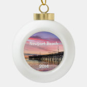 Mooie zonsondergang in Newport Beach Keramische Bal Ornament (Voorkant)