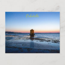 Mooie zonsondergang in Orbetello, Briefkaart Tosca