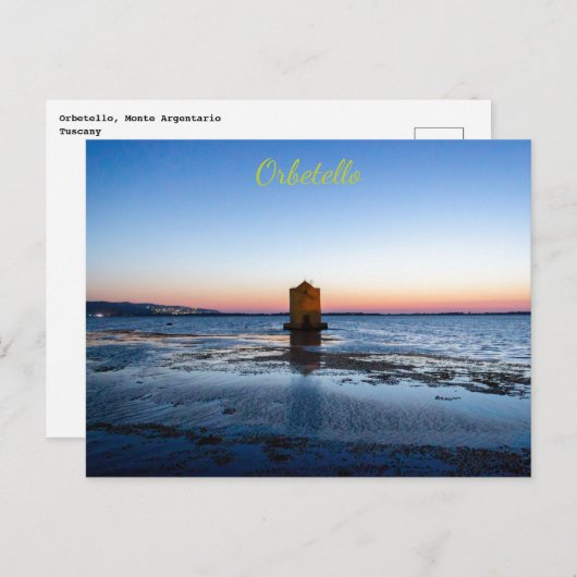Mooie zonsondergang in Orbetello, Briefkaart Tosca (Voorkant / Achterkant)