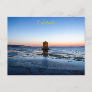 Mooie zonsondergang in Orbetello, Tuscany Ansichtk Briefkaart