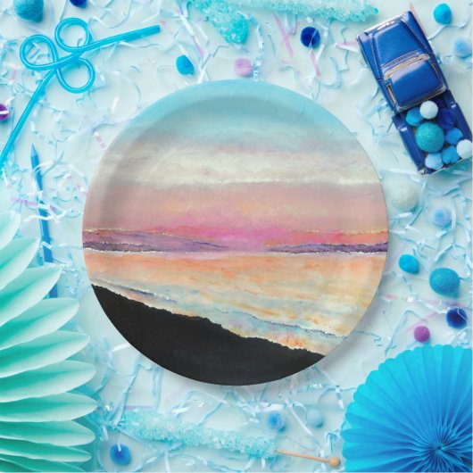 Mooie zonsondergang in pastels | Papieren Bord (Feest)