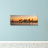 Mooie zonsondergang in San Francisco Canvas Afdruk (Insitu (Houten vloer))