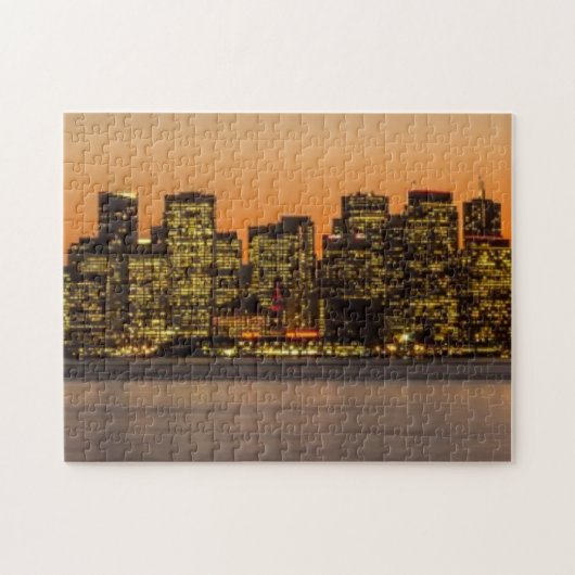 Mooie zonsondergang in San Francisco Legpuzzel (Horizontaal)