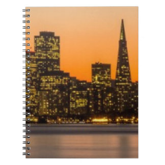 Mooie zonsondergang in San Francisco Notitieboek
