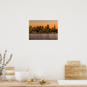 Mooie zonsondergang in San Francisco Poster (Keuken)