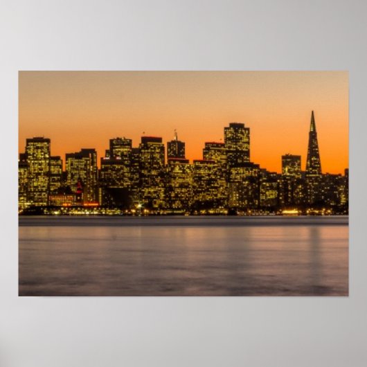 Mooie zonsondergang in San Francisco Poster (Voorkant)