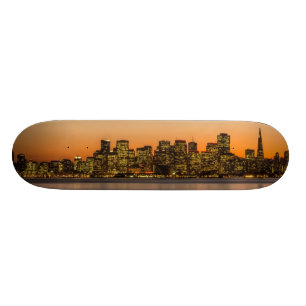 Mooie zonsondergang in San Francisco Skateboard