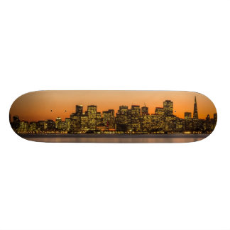 Mooie zonsondergang in San Francisco Skateboard