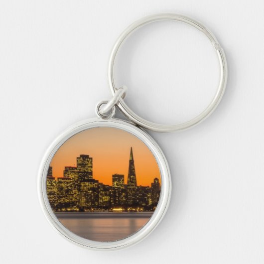Mooie zonsondergang in San Francisco Sleutelhanger (Voorkant)