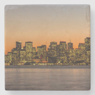 Mooie zonsondergang in San Francisco Stenen Onderzetter