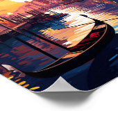 Mooie zonsondergang in Venetië Italië Poster (Hoek)