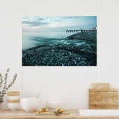 Mooie zonsondergang in zee poster (Keuken)