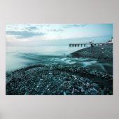 Mooie zonsondergang in zee poster (Voorkant)