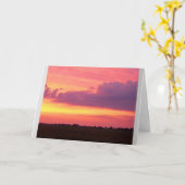 Mooie zonsondergang    kaart (Gele Bloem)