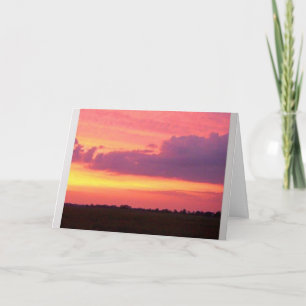 Mooie zonsondergang kaart