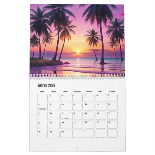 Mooie zonsondergang kalender (Mar 2026)