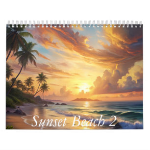 Mooie zonsondergang kalender