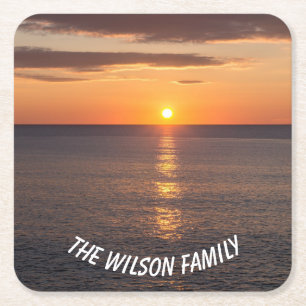 Mooie zonsondergang kartonnen onderzetters