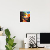 Mooie Zonsondergang Kunst Warme Interieurs Poster (Thuiskantoor)