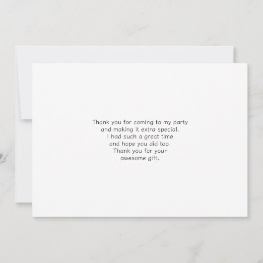 Mooie zonsondergang kustfoto bedankkaart (Achterkant)