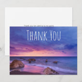 Mooie zonsondergang kustfoto bedankkaart (Voorkant / Achterkant)