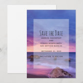 Mooie zonsondergang Kustfoto bruiloft Save The Date (Voorkant / Achterkant)