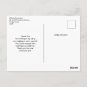 Mooie zonsondergang kustfoto dank u briefkaart (Achterkant)