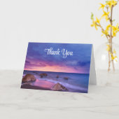 Mooie zonsondergang kustfoto dank u kaart (Gele Bloem)