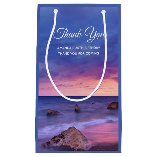 Mooie zonsondergang kustfoto dank u klein cadeauzakje (Voorkant)