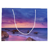 Mooie zonsondergang kustfoto groot cadeauzakje (Achterkant)