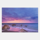 Mooie zonsondergang kustfoto inpakpapier vel (Voorkant 2)