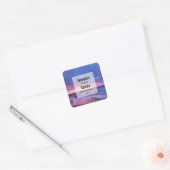 Mooie zonsondergang Kustfoto Kaars Business Vierkante Sticker (Envelop)