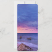 Mooie zonsondergang kustfoto kaart (Achterkant)