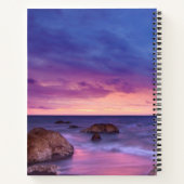 Mooie zonsondergang kustfoto notitieboek (Achterkant)