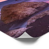 Mooie zonsondergang kustfoto poster (Hoek)