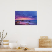 Mooie zonsondergang kustfoto poster (Keuken)