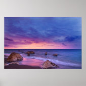 Mooie zonsondergang kustfoto poster (Voorkant)