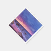 Mooie zonsondergang kustfoto servet (Hoek)